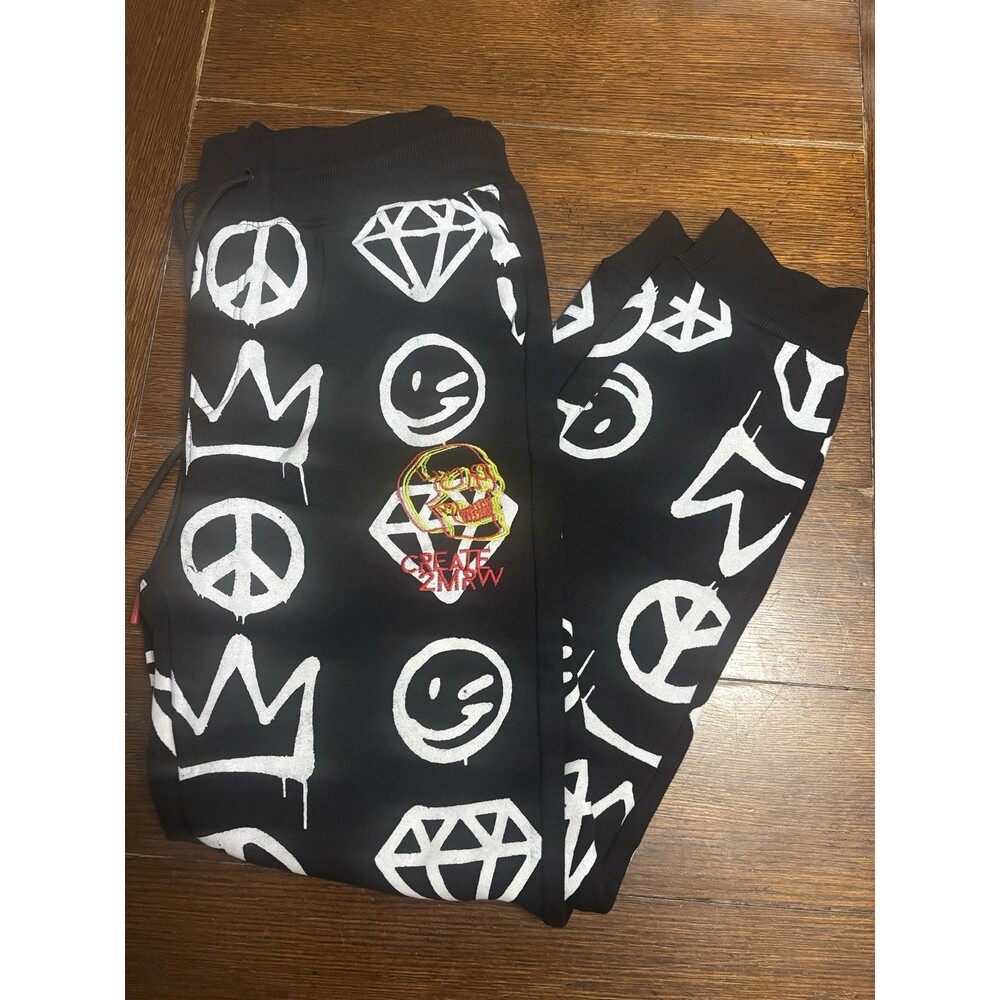 Peace Out Black White Sweatpants Create 2mrw L